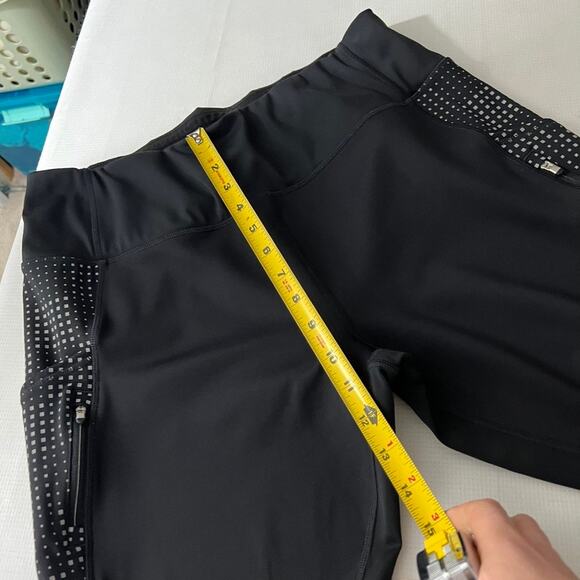 Athleta Black Radiant Grid High Traverse Leggings Pockets Women's Size XL - Picture 4 of 9